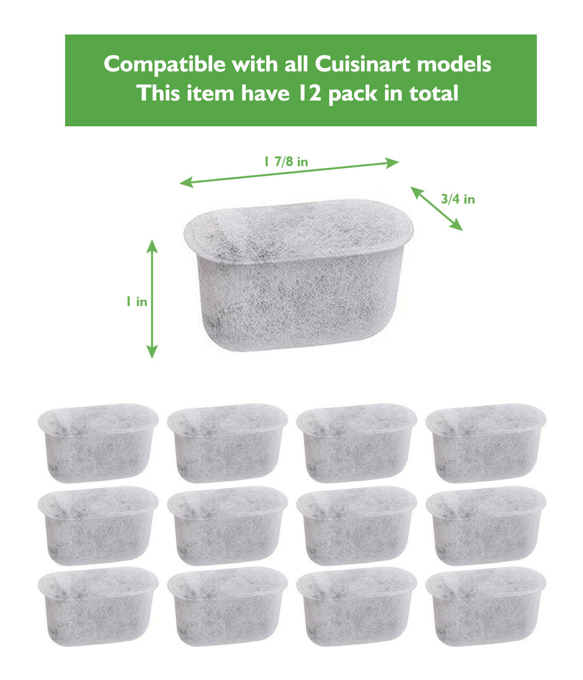 Cuisinart Compatible Replacement Filter 12 Pack