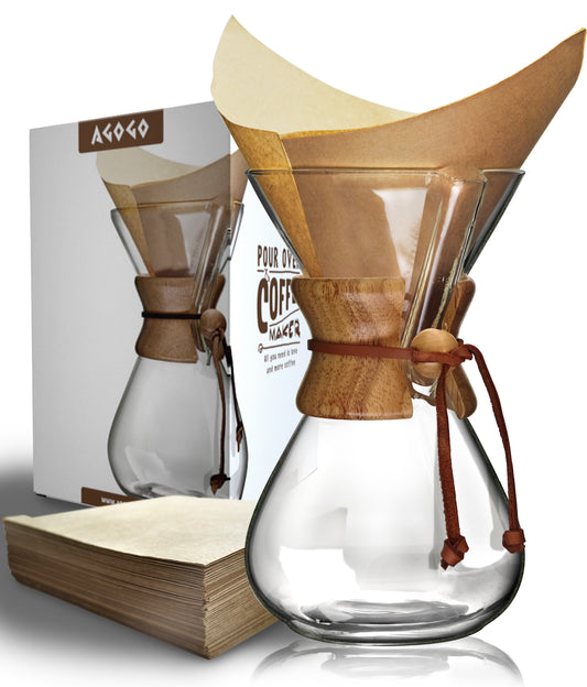 Pour Over Coffee Maker Set Classic Series with Filter Paper 8 Cups